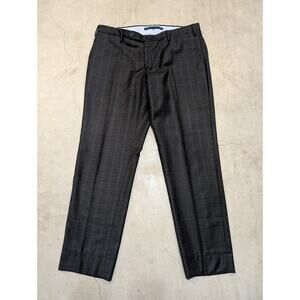 Incotex Slowear Wool Pants Mens 34 (34x28.5) Patterned Pants Hemmed